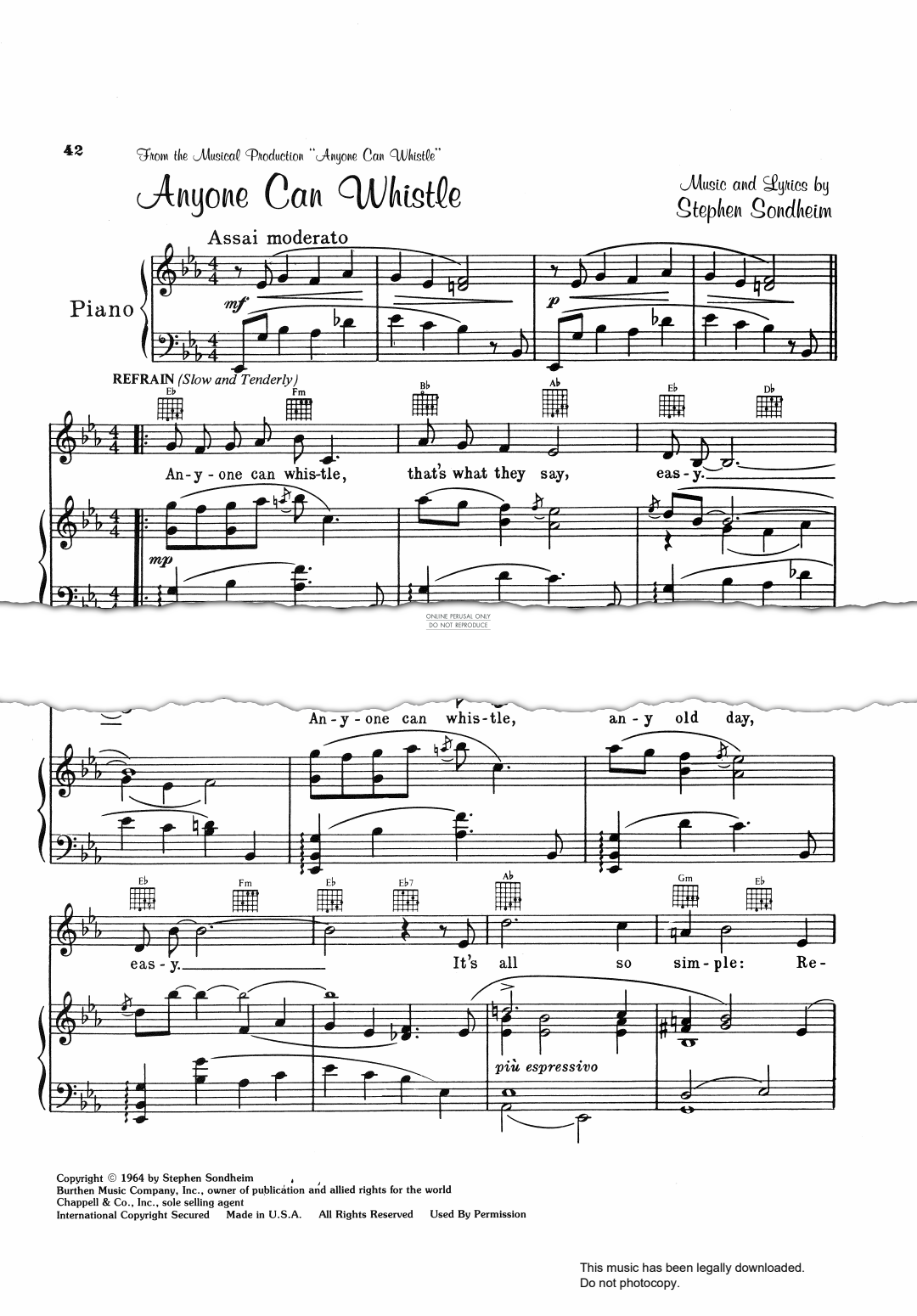 Produktbild zu: Anyone Can Whistle (from 'Anyone Can Whistle')