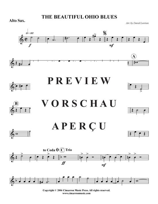 Product gallery: Page 6 of 13 The Beautiful Ohio Blues , , (Saxophone quartet SATB)
