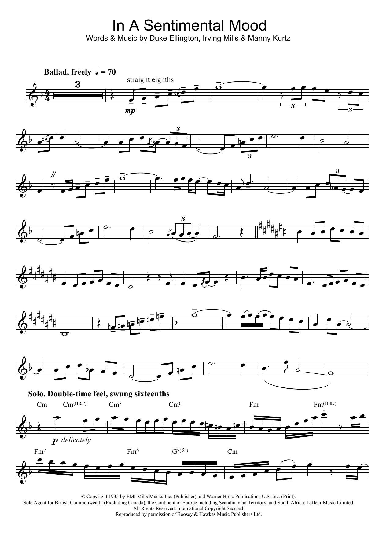 Product gallery: Page 1 of 1 In A Sentimental Mood, Duke Ellington