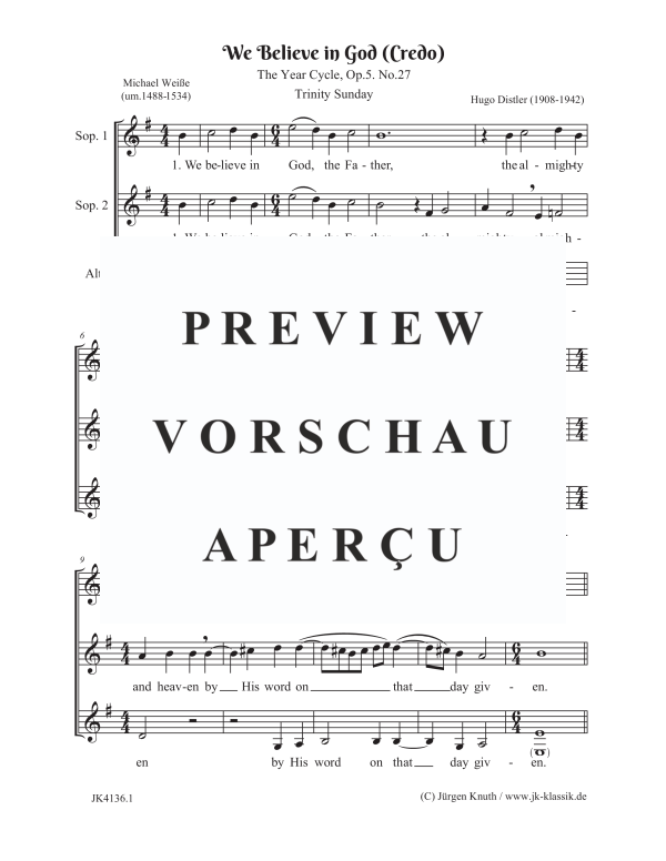 gallery: We Believe in God (Credo) (The Year Cycle, Op. 5, No. 27), , Frauenchor SSA