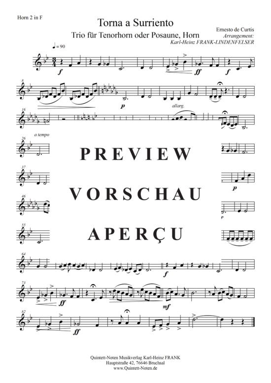 gallery: Torna a surriento , , (Tenorhorn/Posaunen/Horn Trio)