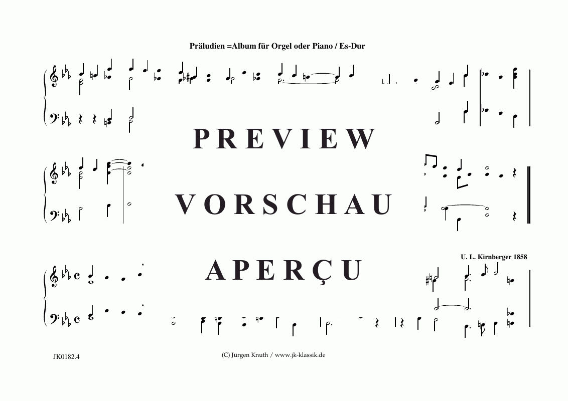 Produktgalerie: Seite 5 von 11 Präludien Es-Dur , , (Orgel/Klavier Solo)