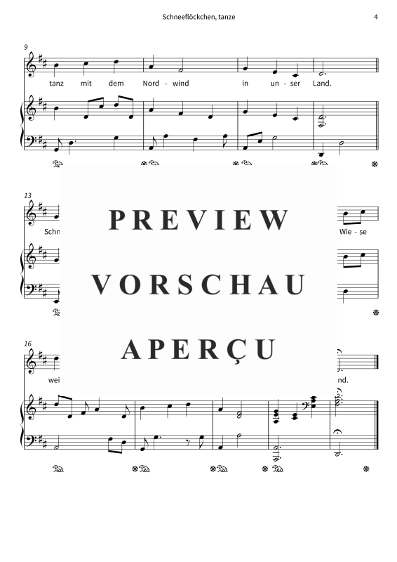 Produktgalerie: Seite 6 von 6 Schneeflöckchen, tanze, , Gesang und Klavier