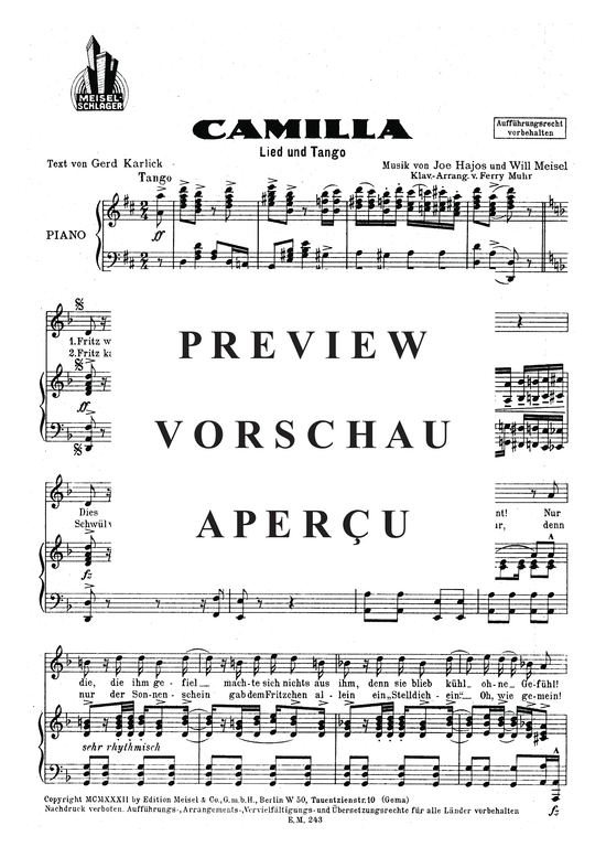 Produktgalerie: Seite 3 von 3 Camilla, , Klavier und Gesang