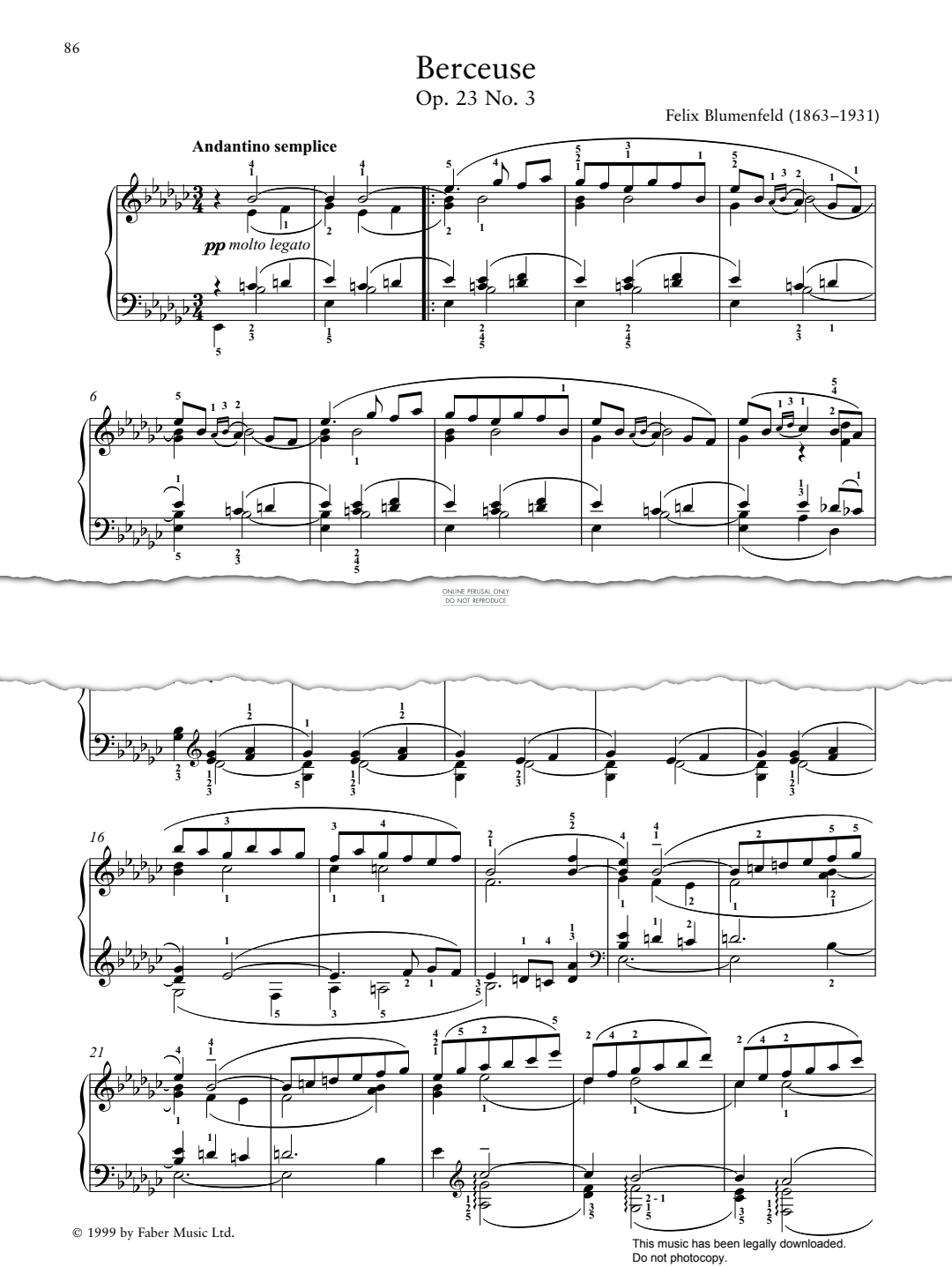 Produktbild zu: Berceuse Op.23, No.3