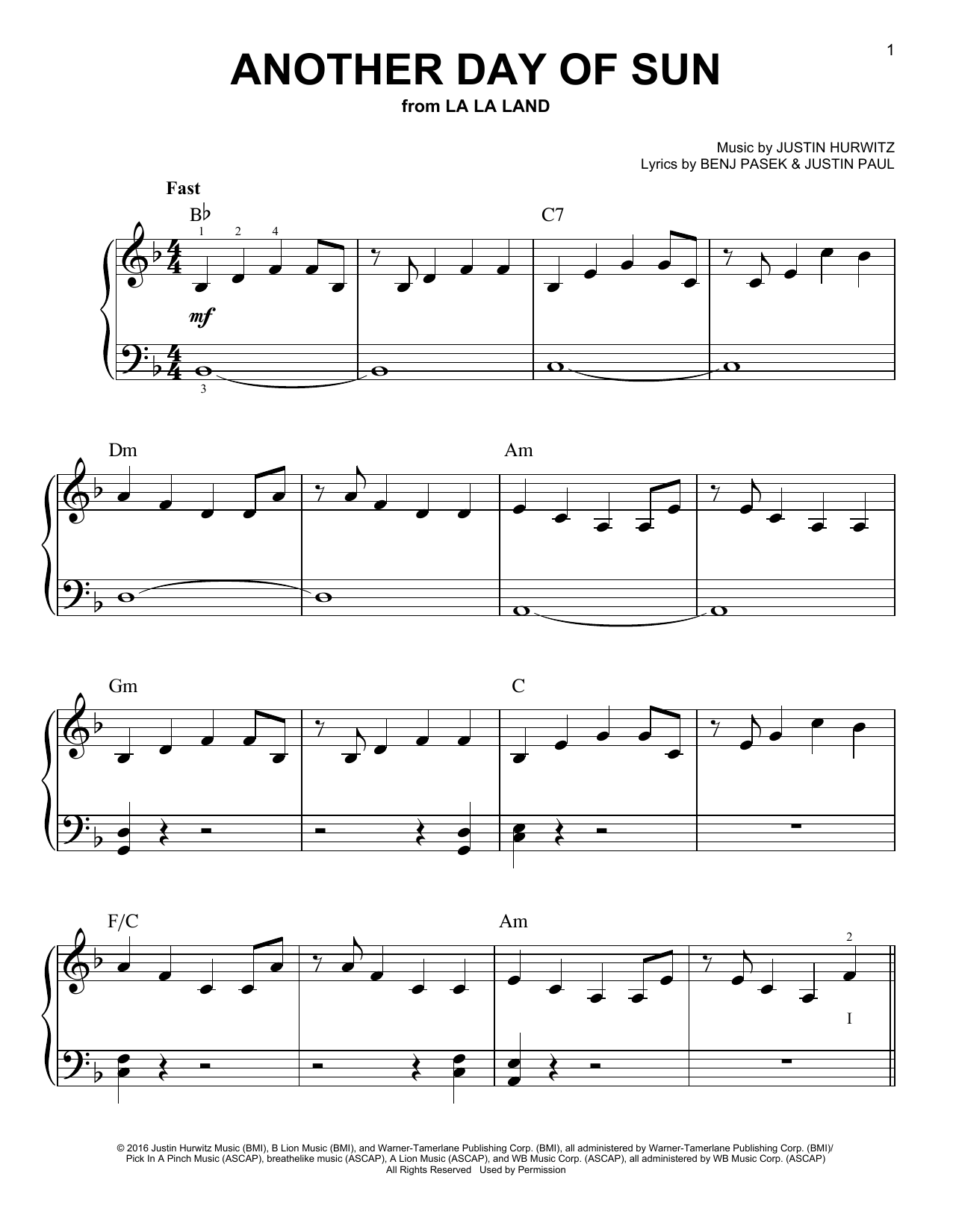 Produktbild zu: Another Day Of Sun (from La La Land)