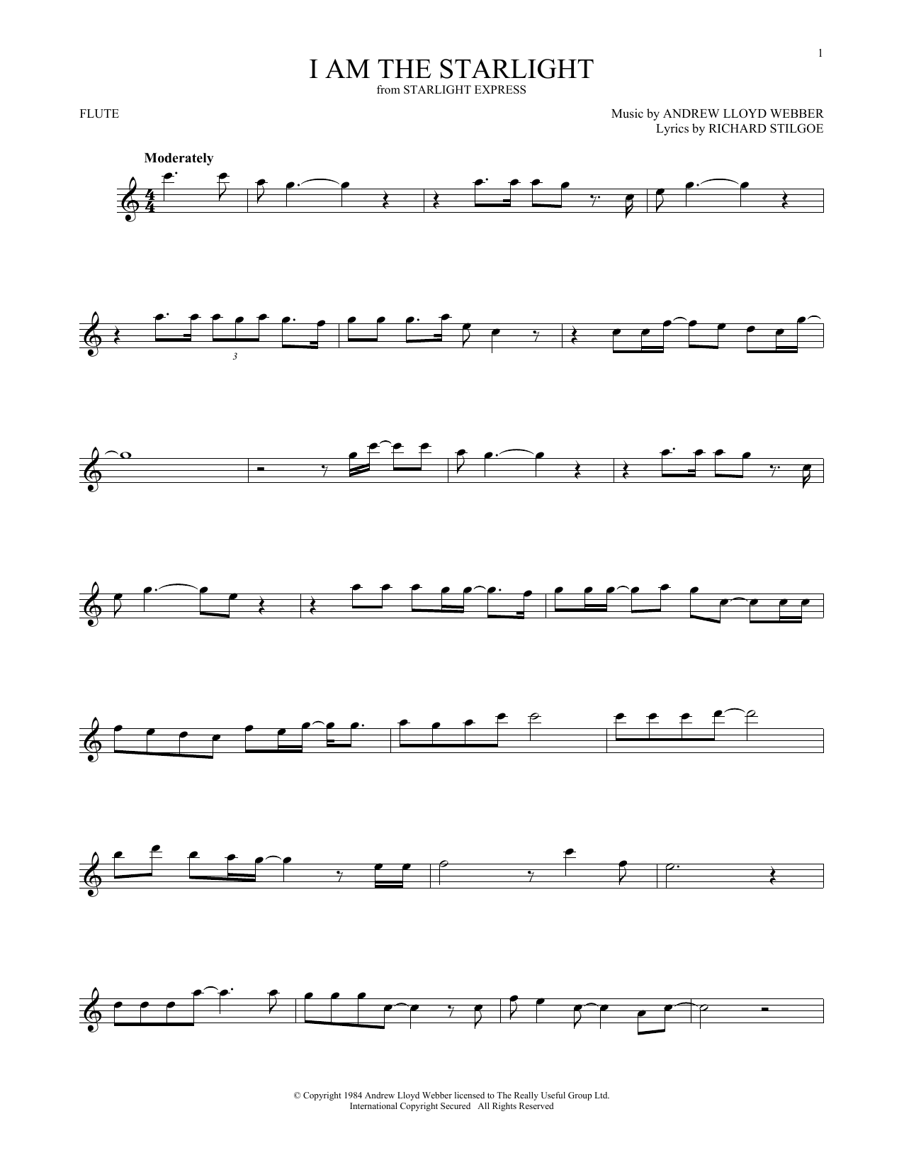 Product gallery: Page 1 of 1 I Am The Starlight, Andrew Lloyd Webber