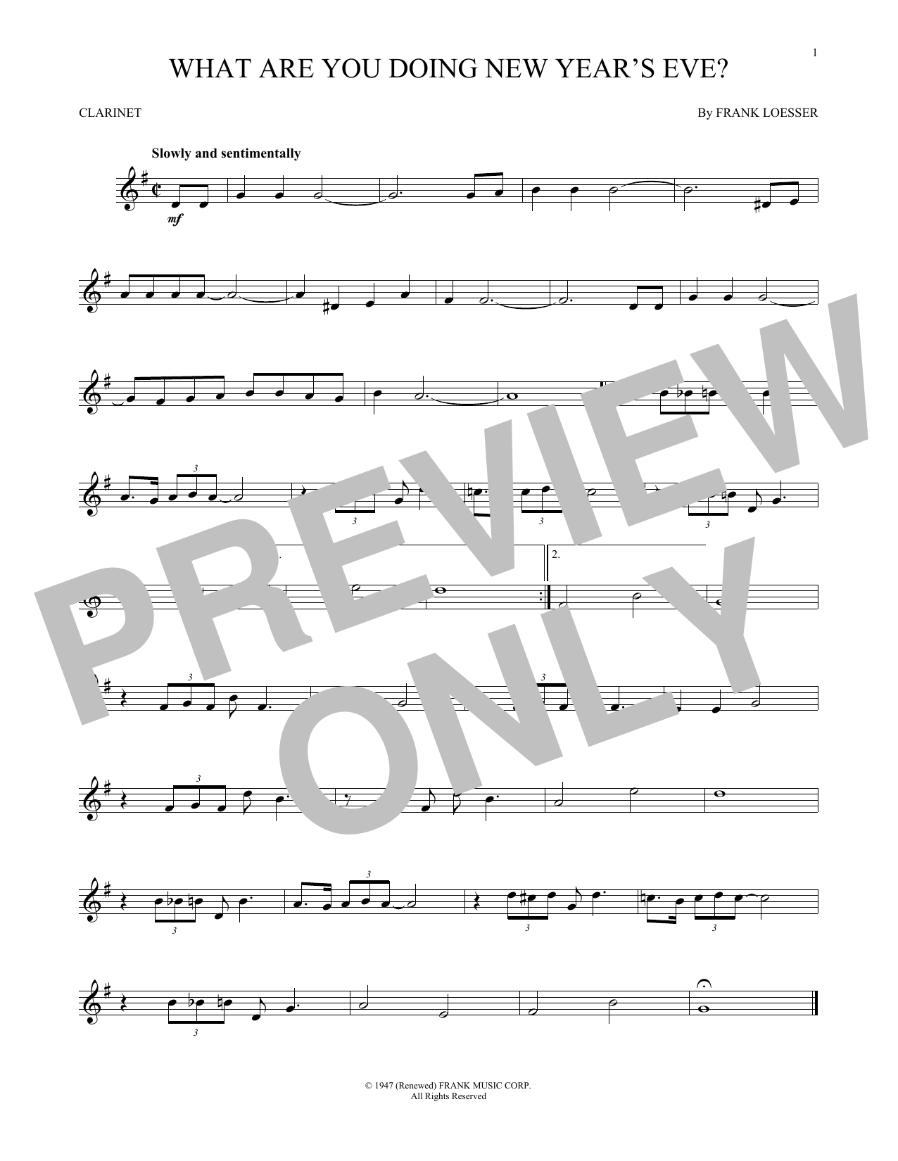 Product gallery: Page 1 of 1 What Are You Doing New Year's Eve?, Frank Loesser