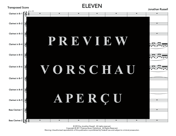 gallery: Eleven, , (Klarinettenchor 9x Klarinette und 2x Bass Klarinette)