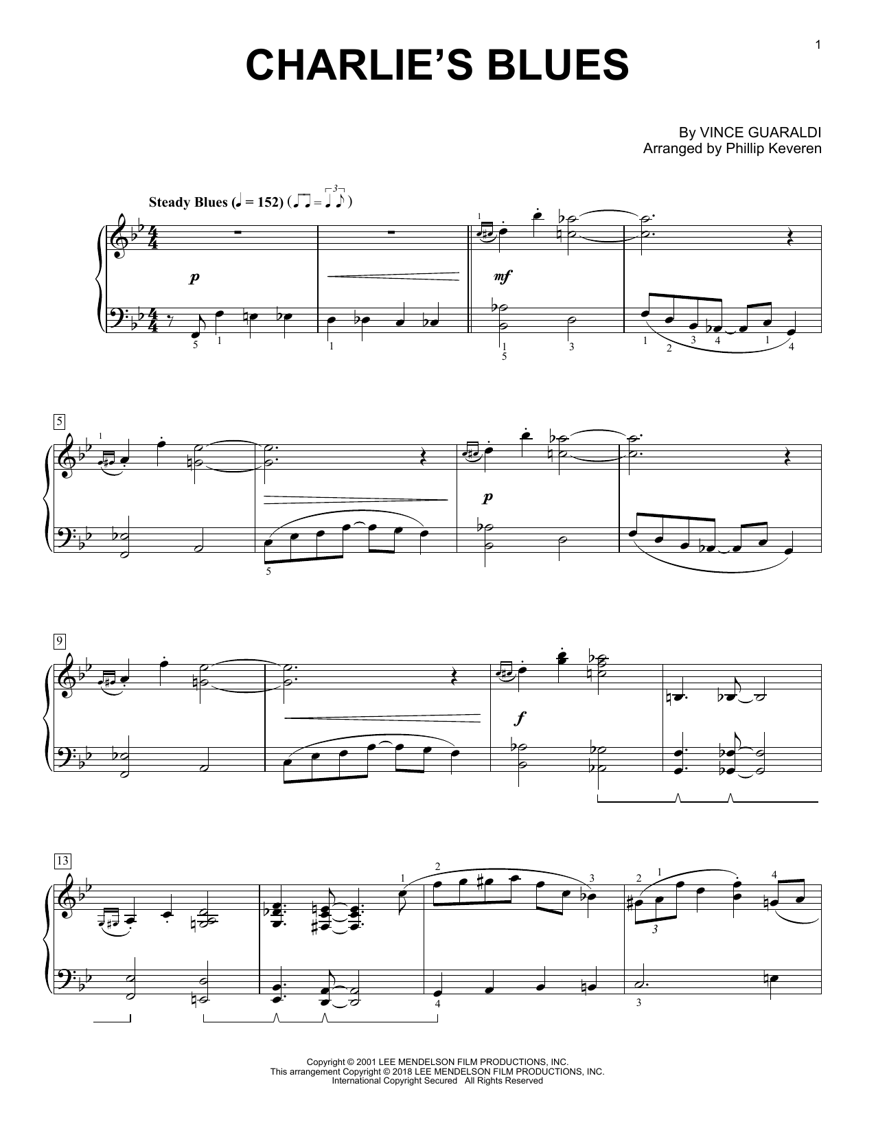 Produktbild zu: Charlie's Blues (arr. Phillip Keveren)