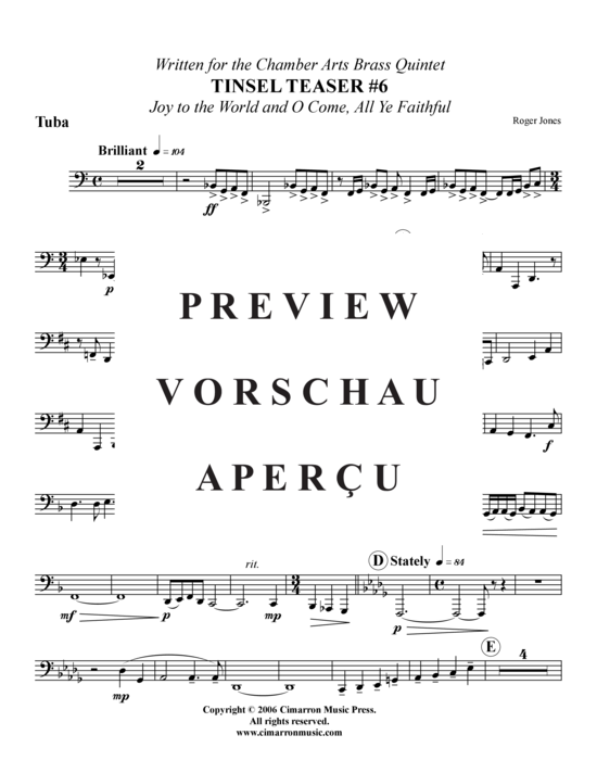 Produktgalerie: Seite 15 von 16 Tinsel Teaser 6 , , (Blechbläserquintett)