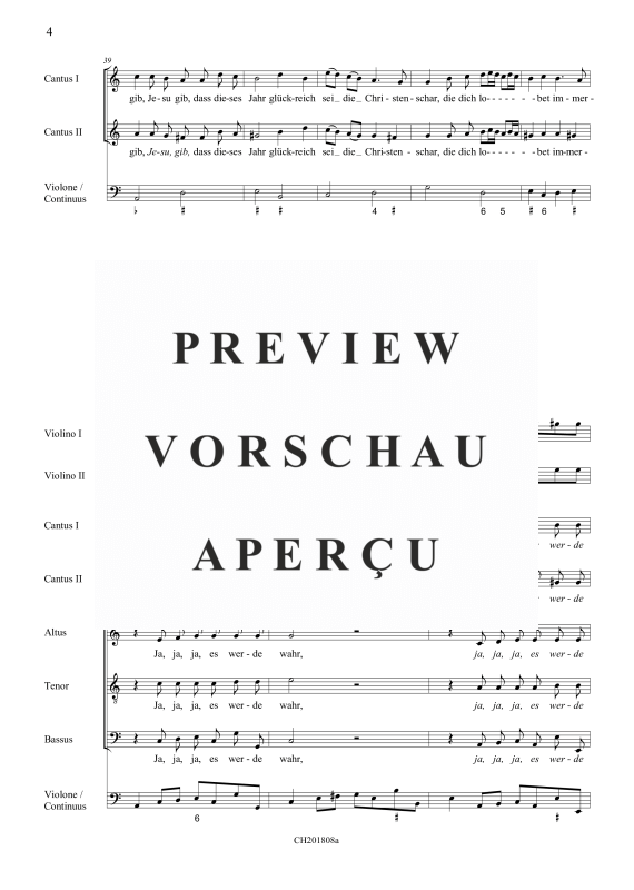 gallery: Jesu, meine Freud und Wonne (aus: Fest-, Buß- und Danklieder), , (5 Vokalstimmen, 5 Instrumentalstimmen und Continuo)