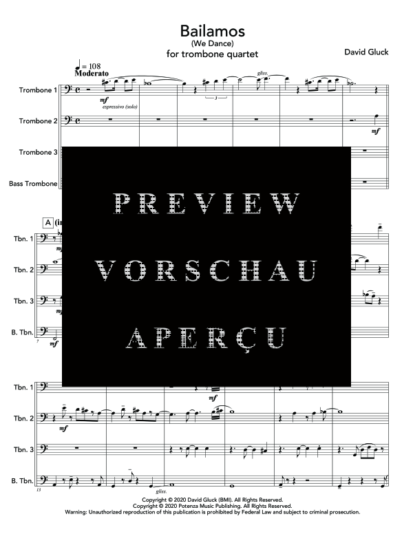 Product gallery: Page 5 of 11 Bailamos (We Dance), , (Trombone quartet)