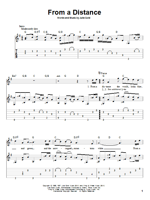 Produktgalerie: Seite 1 von 1 From A Distance, Bette Midler, Gitarre
