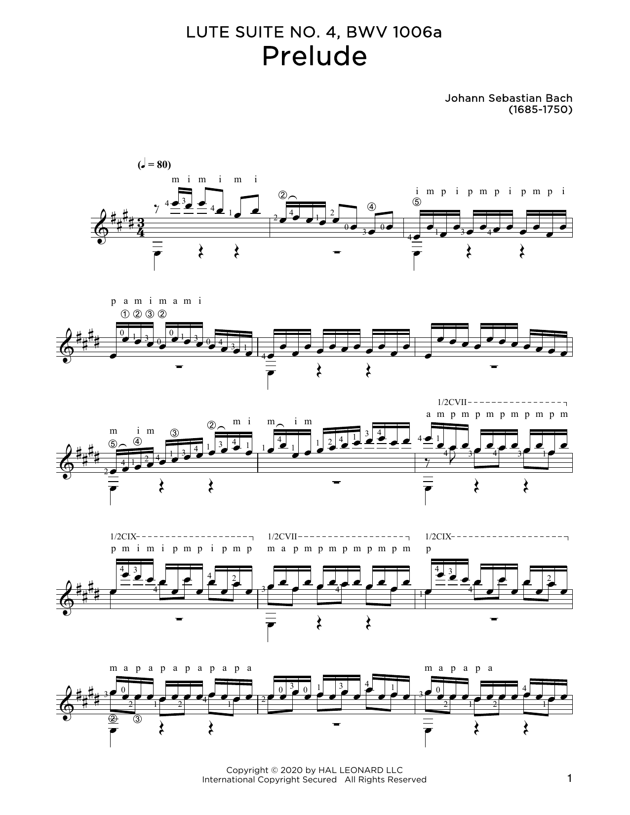 Produktgalerie: Seite 1 von 1 Prelude, Johann Sebastian Bach, Gitarre