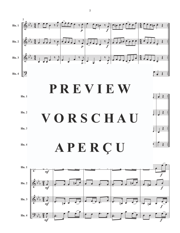 Product gallery: Page 4 of 11 Sechs Volkslieder, , Horn Quartet