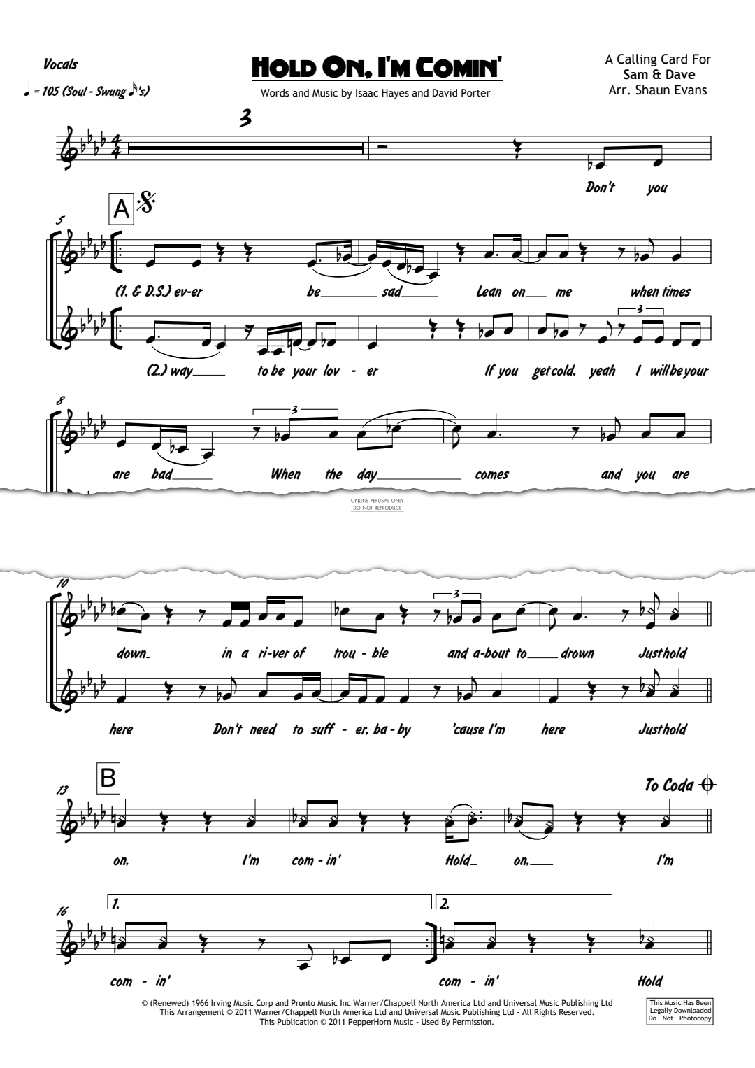 Product gallery: Page 1 of 1 Hold On I'm Coming, Sam & Dave