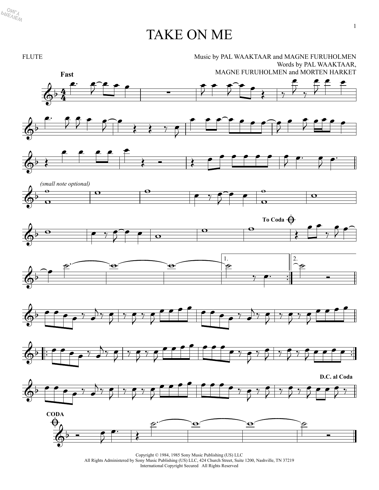 Product gallery: Page 1 of 1 Take On Me, a-ha