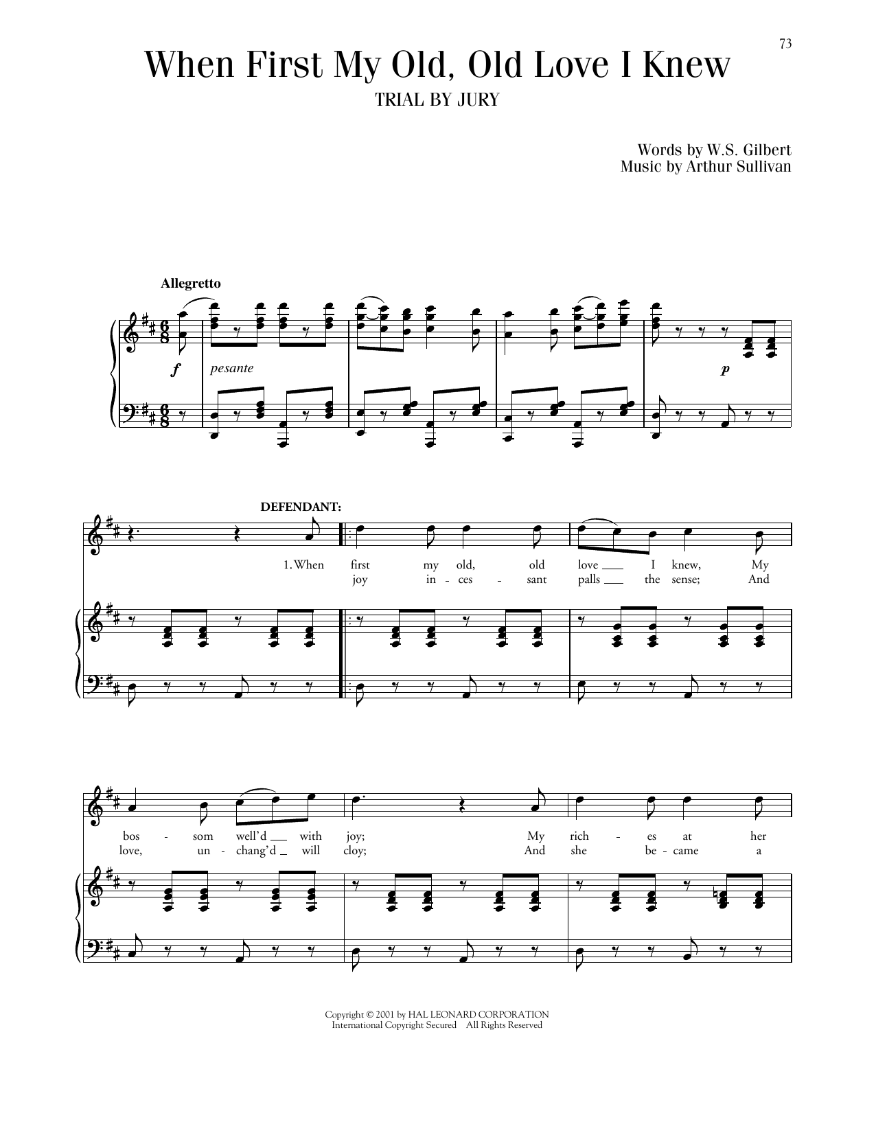 Produktbild zu: When First My Old, Old Love I Knew (from Trial By Jury)