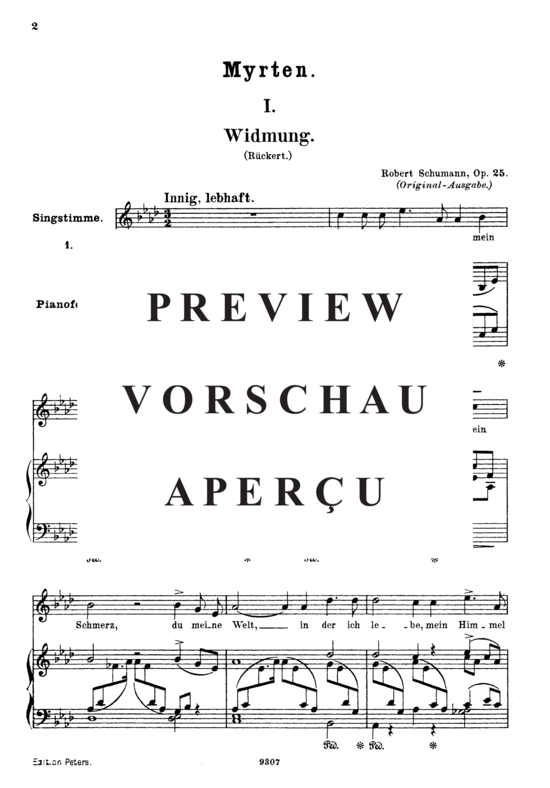 gallery: Widmung Op.25 No.1 , , (Gesang hoch + Klavier)