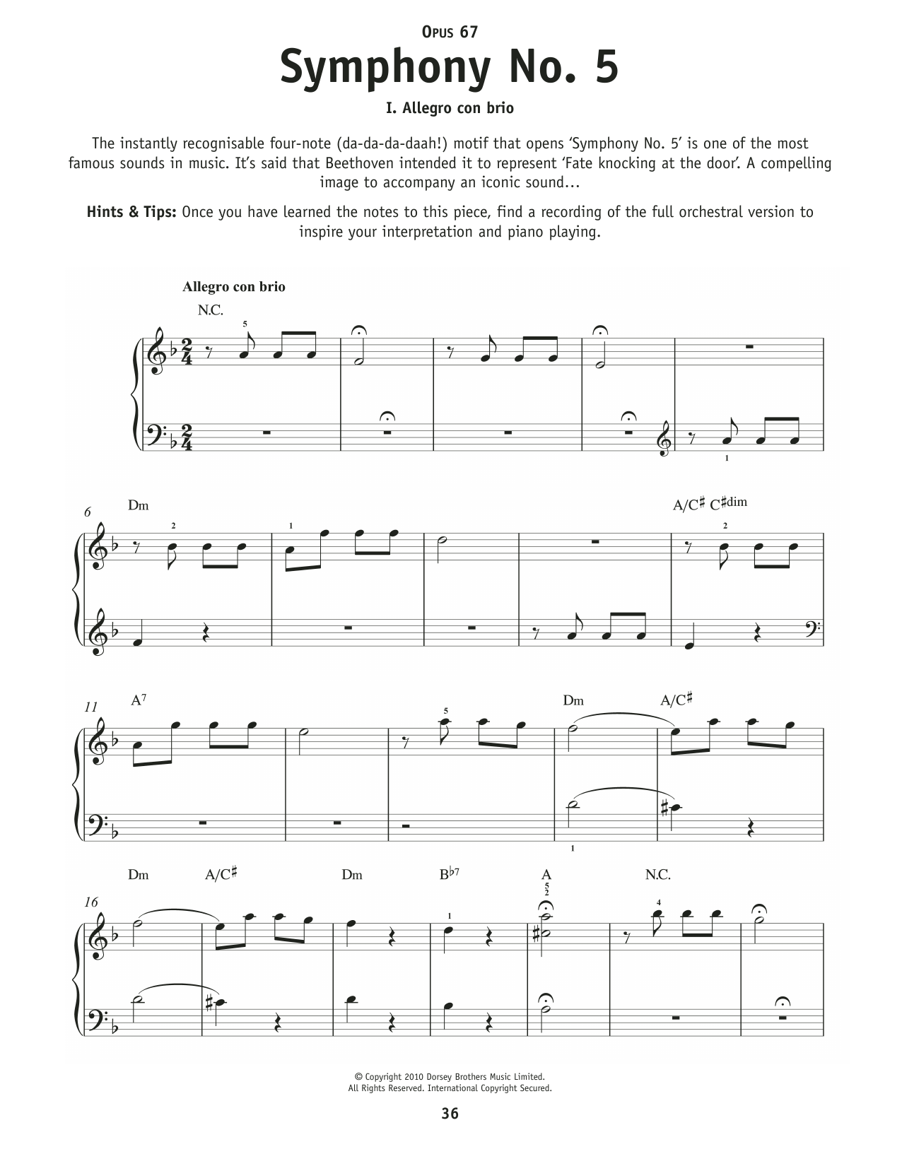 Produktbild zu: Symphony No. 5 In C Minor, First Movement Excerpt