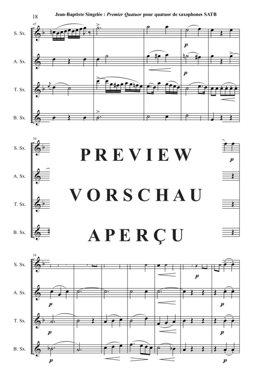 gallery: Premier Quatuor, Opus 53 , , (Saxophon-Quartett SATB)