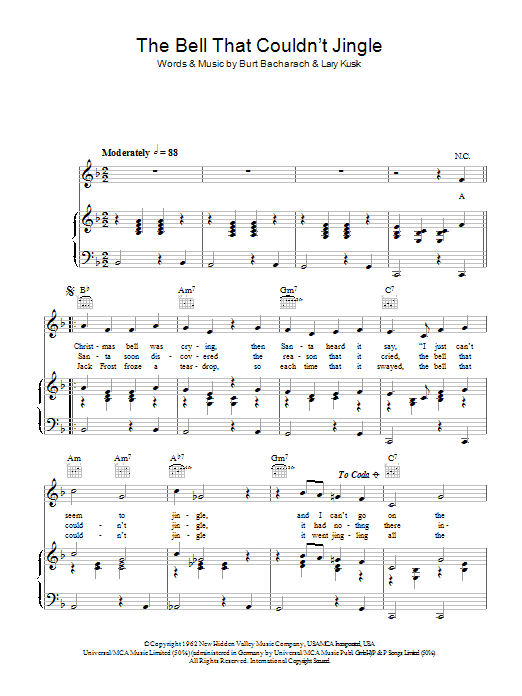 Product gallery: Page 1 of 1 The Bell That Couldn't Jingle, Burt Bacharach