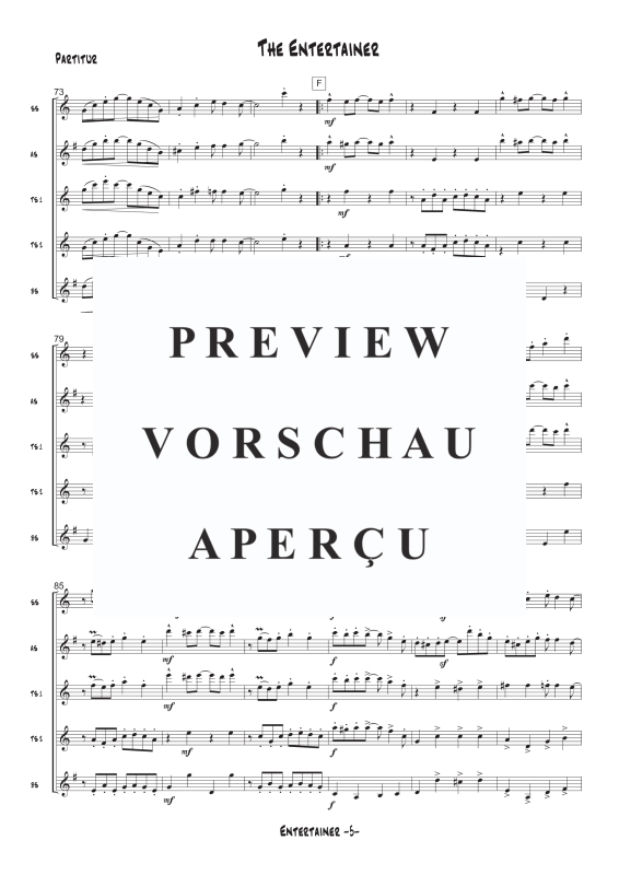 gallery: The Entertainer, , Saxophonquintett