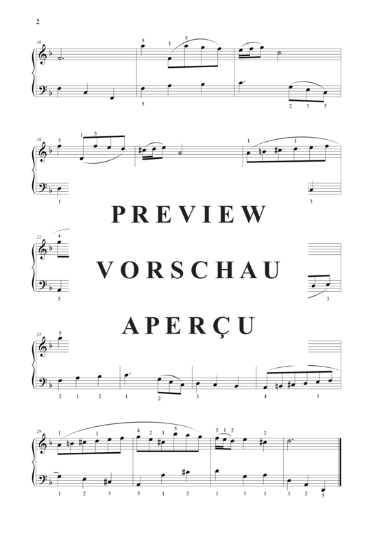 Produktgalerie: Seite 3 von 3 Menuett in F-Dur , , (Klavier solo einfach)