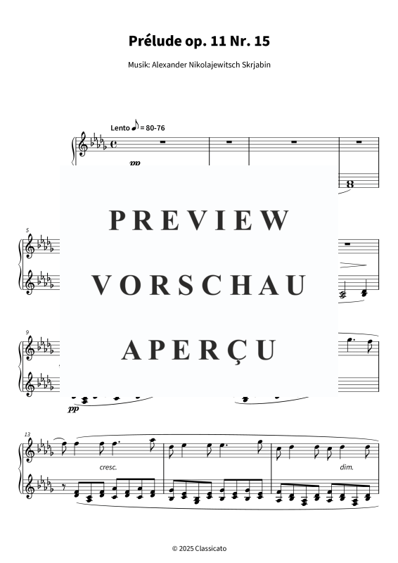 gallery: Prélude op. 11 Nr. 15, , Klavier Solo