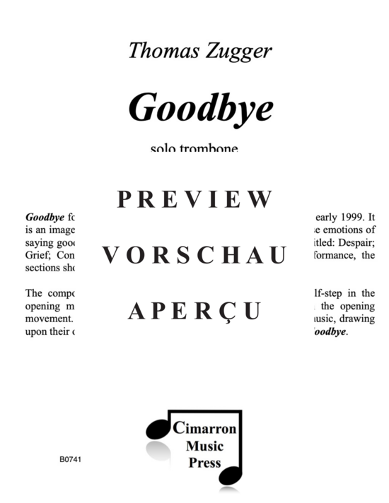 Product gallery: Page 2 of 6 Goodbye , , (Trombone/Euphonium Solo)