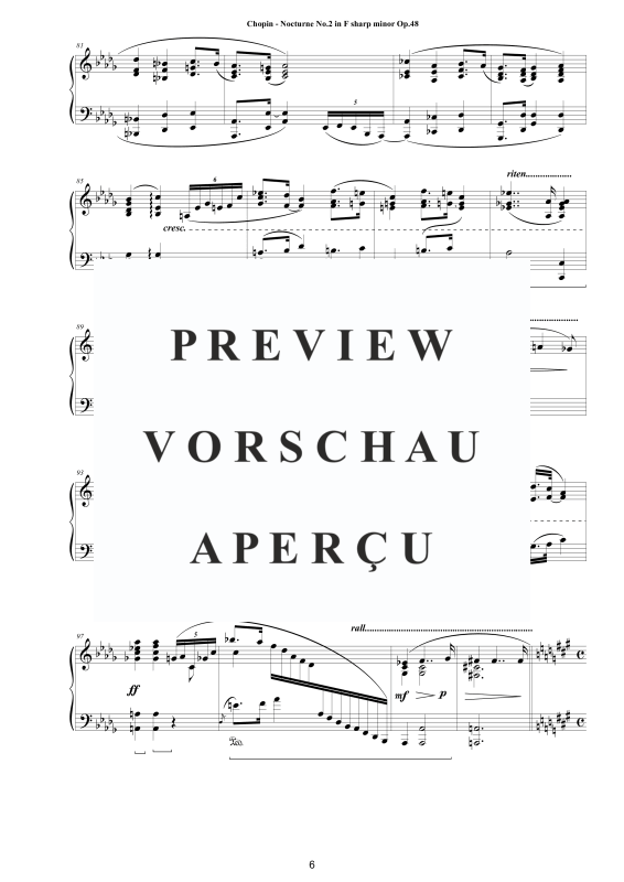 Produktgalerie: Seite 7 von 9 Nocturne Nr. 2 Fis-Moll op. 48, , Klavier Solo