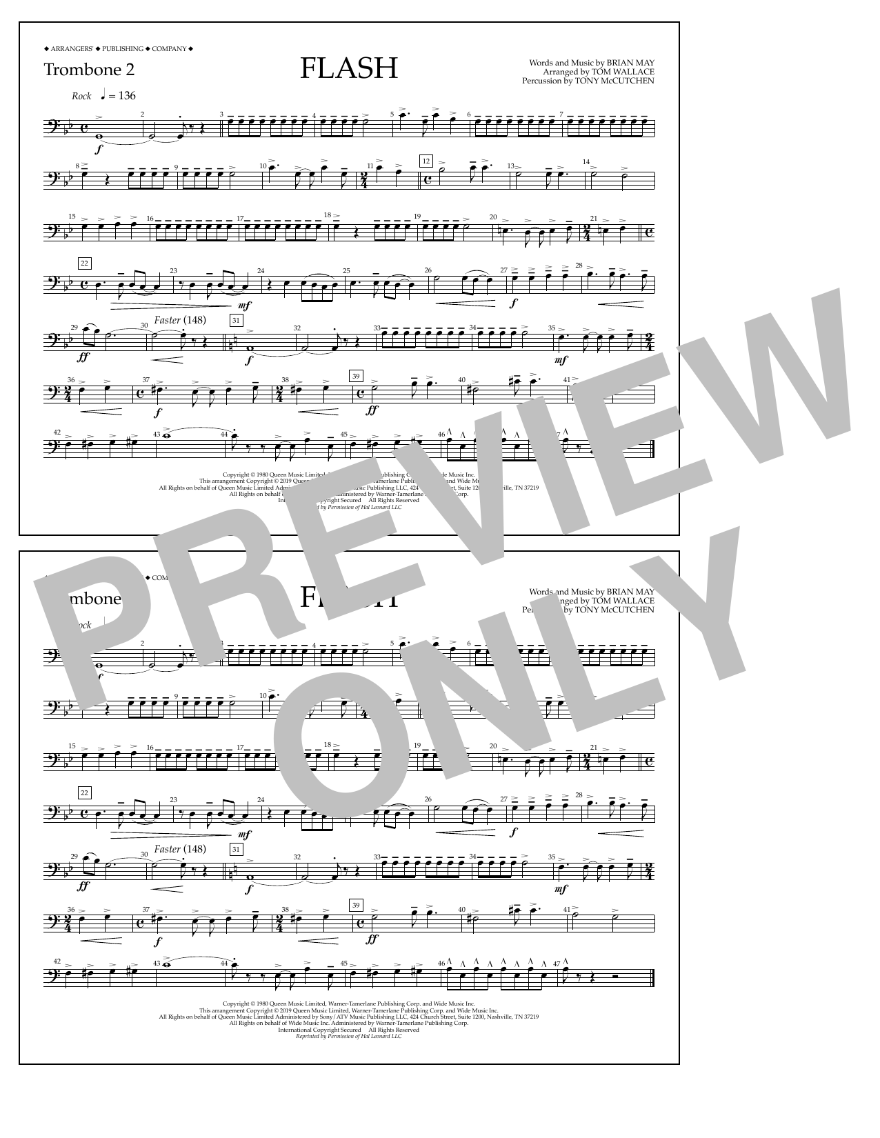 Product picture to: Flash (arr. Tom Wallace) - Trombone 2