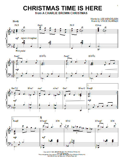 Product gallery: Page 1 of 1 Christmas Time Is Here [Jazz version] (arr. Brent Edstrom), Lee Mendelson