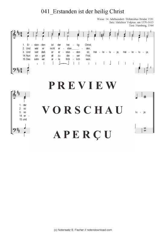Produktbild zu: Erstanden ist der heilig Christ Chorsatz Alte Meister