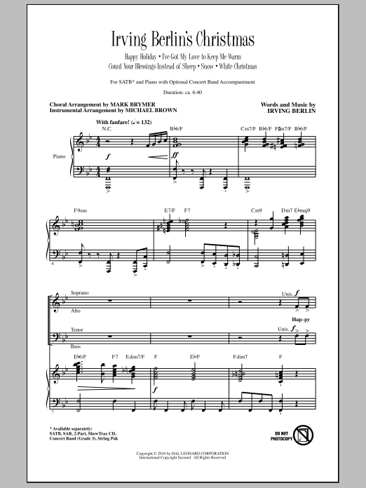 Product picture to: Irving Berlin's Christmas (Medley)