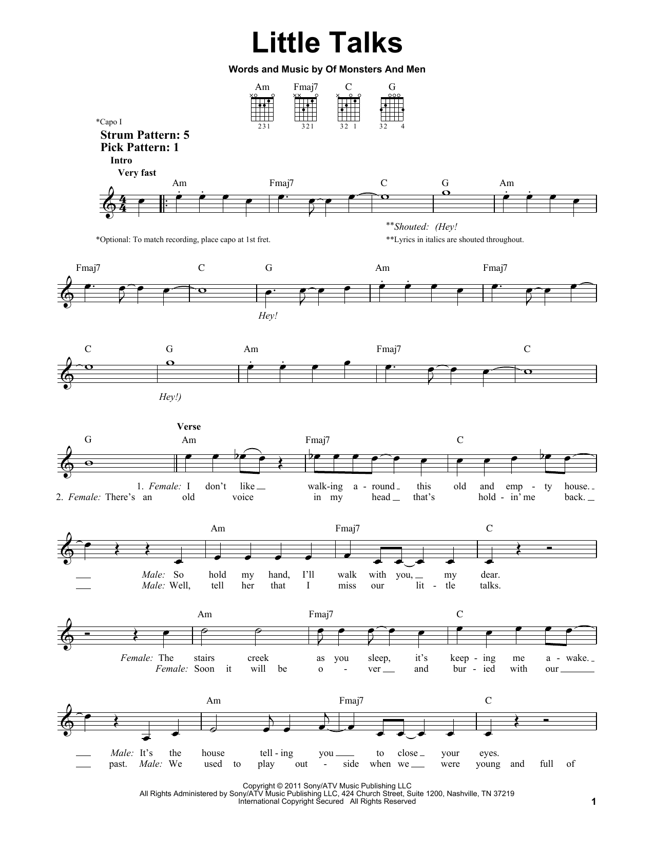 Produktbild zu:  Little Talks - Of Monsters And Men