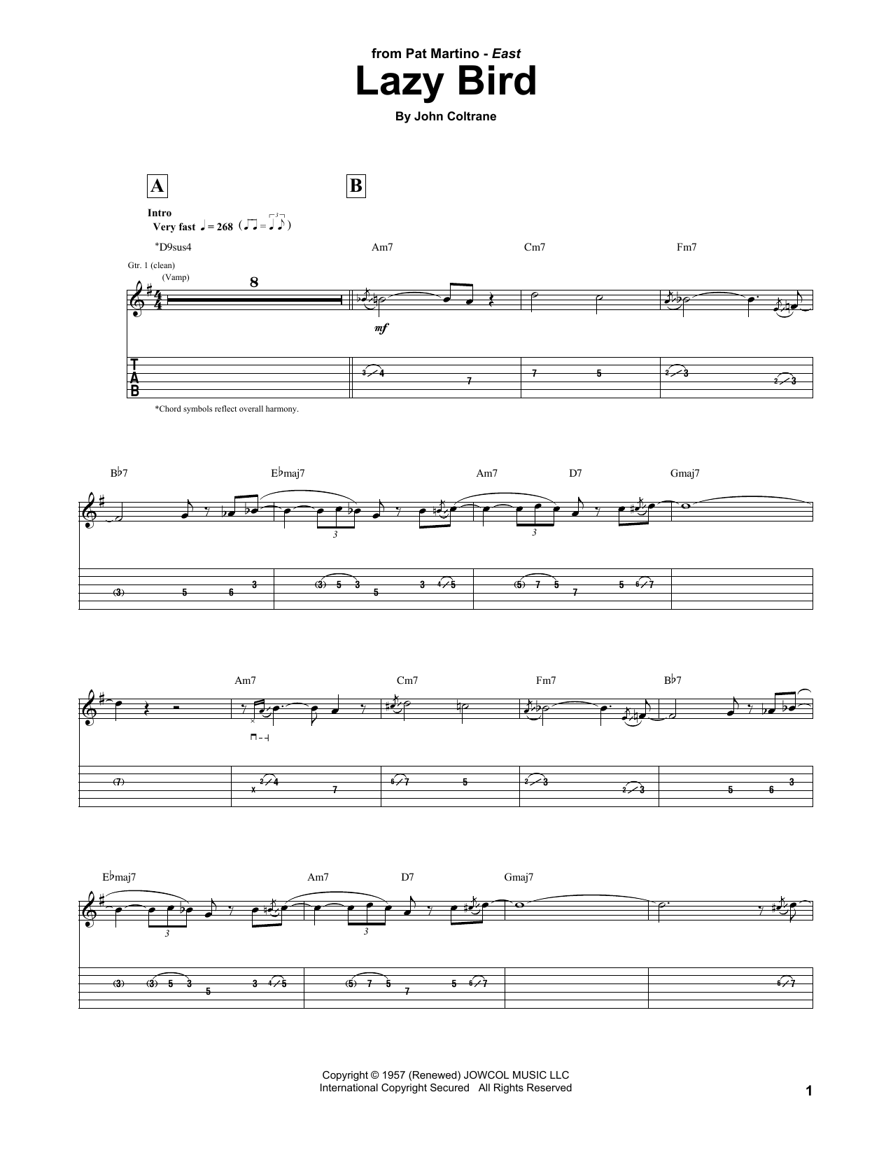 Product gallery: Page 1 of 1 Lazy Bird, Pat Martino