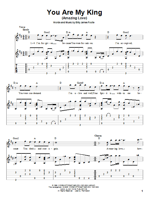 Produktgalerie: Seite 1 von 1 You Are My King (Amazing Love), Newsboys, Gitarre