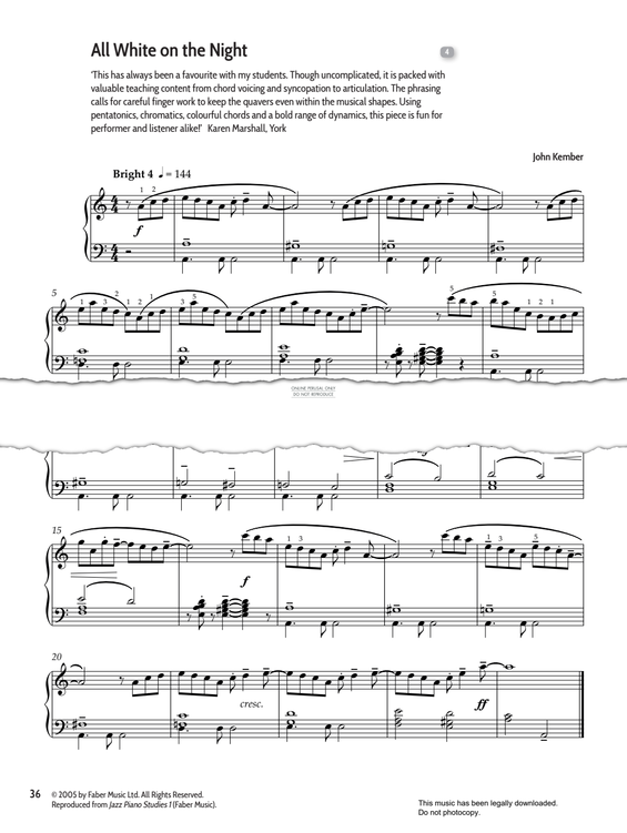 Produktgalerie: Seite 1 von 1 All White On The Night, John Kember, Klavier