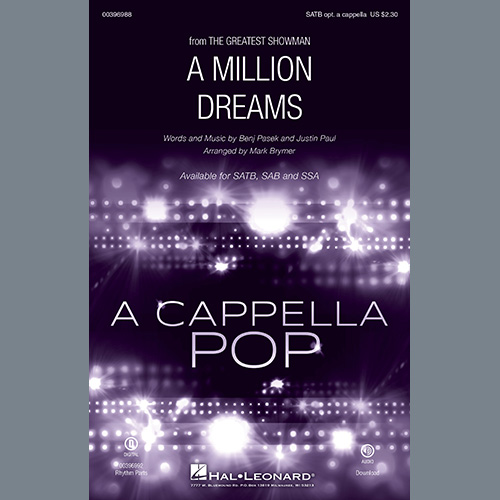 Product picture to: A Million Dreams (from The Greatest Showman) (arr. Mark Brymer)