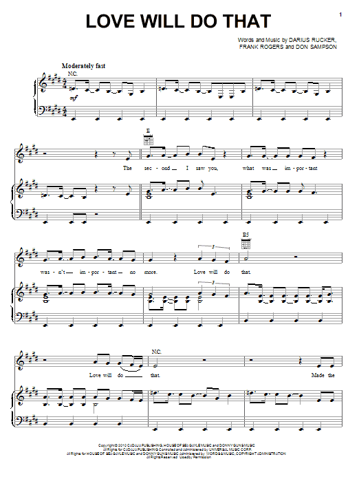 Produktgalerie: Seite 1 von 1 Love Will Do That, Darius Rucker, Gesang, Gitarre, Klavier