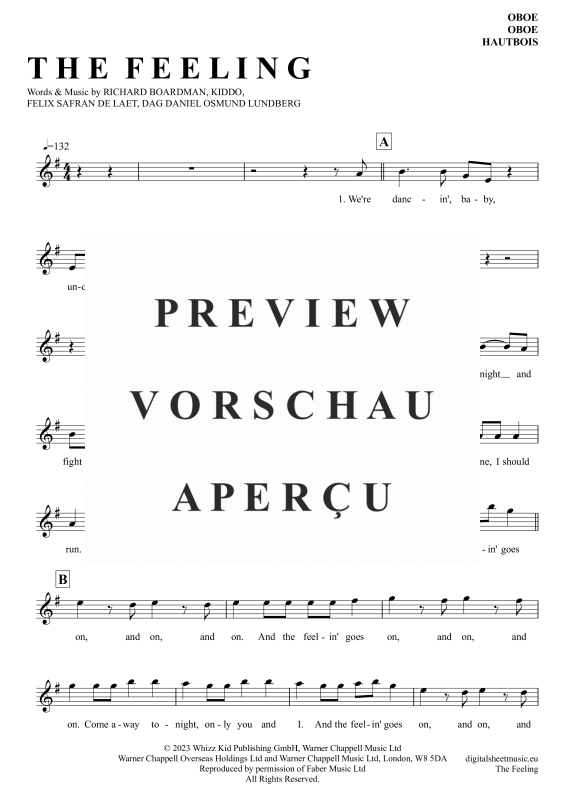 Product gallery: Page 2 of 4 The Feeling, Frequencies, Lost, (Oboe)