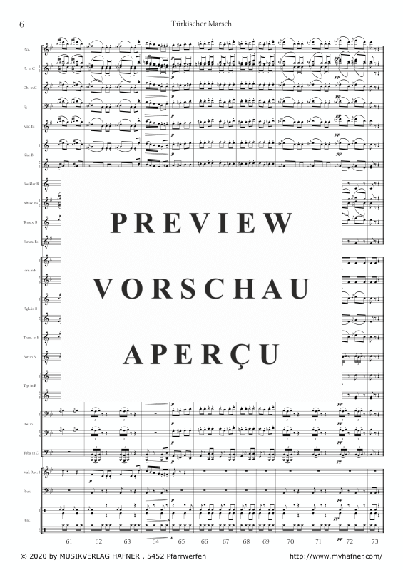 Product gallery: Page 11 of 11 Türkischer Marsch, , (large wind orchestra)