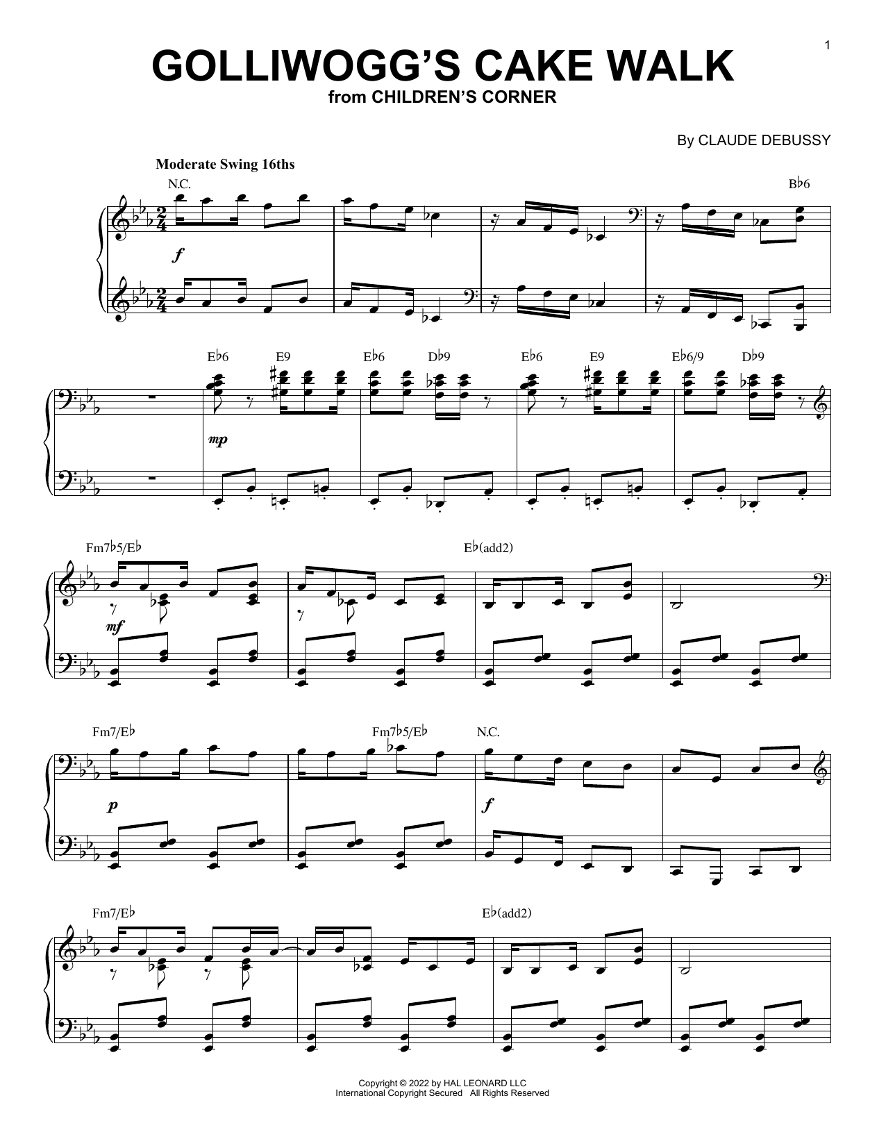 Produktbild zu: Golliwogg's Cake Walk [Jazz version] (arr. Brent Edstrom)