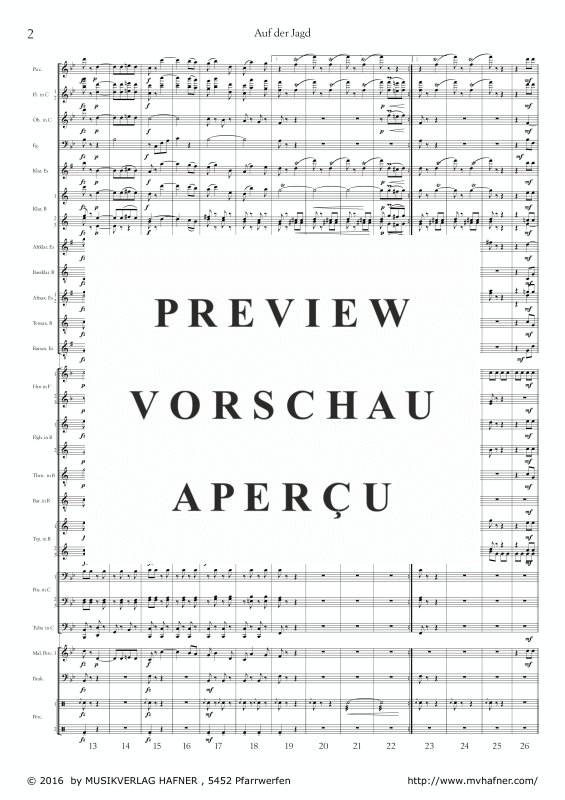 Product gallery: Page 7 of 11 Auf der Jagd, , (large wind orchestra)
