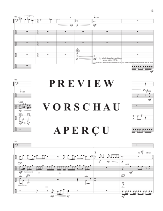 Product gallery: Page 17 of 21 Spectrum , , (bass clarinet solo and 4 percussionists)