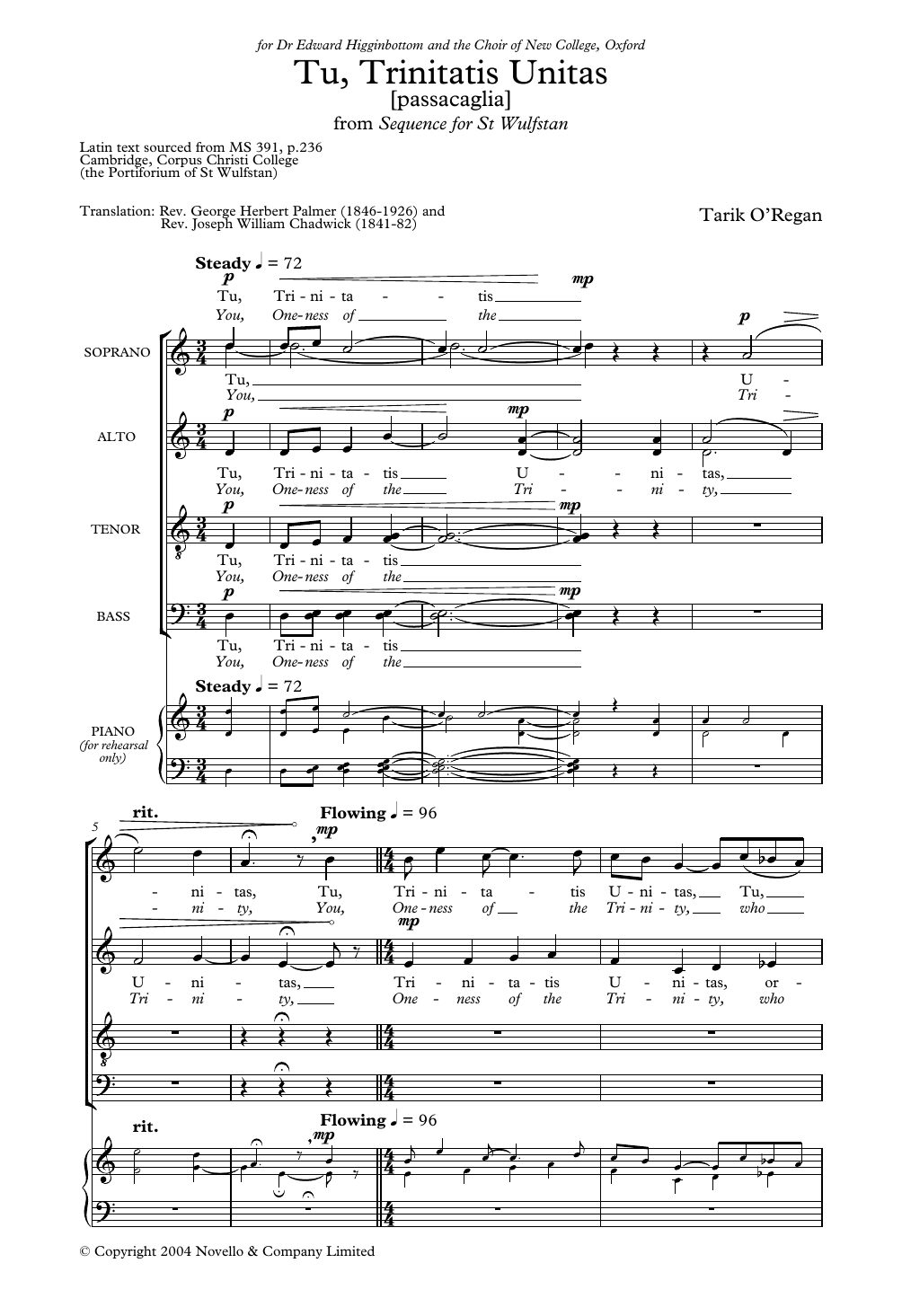 Produktbild zu: Tu Trinitatis Unitas (From Sequence For St Wulfstan)