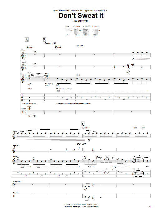 Produktgalerie: Seite 1 von 1 Don't Sweat It, Steve Vai, Gitarre