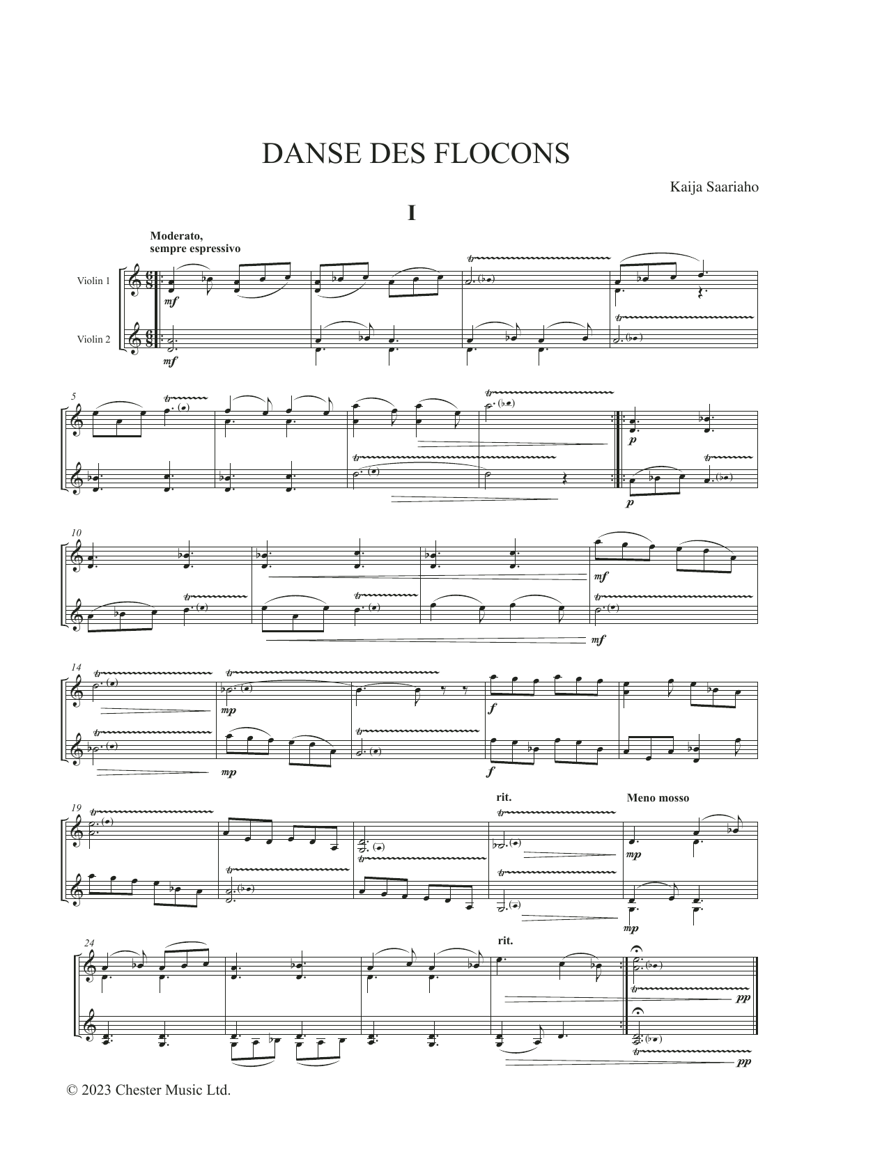 Product gallery: Page 1 of 1 Danse des flocons, Kaija Saariaho